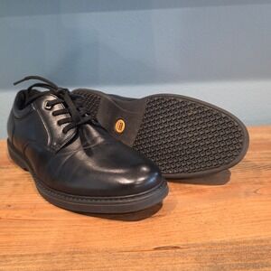 Nunn Bush Mens Derby Dress Shoes Black Leather Memory Foam Lace Up 11.5M